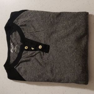 Men's Henley shirt Arizona brand 2 tone medium long sleeve